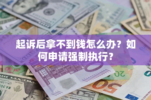 武汉起诉后拿不到钱怎么办？如何申请强制执行？