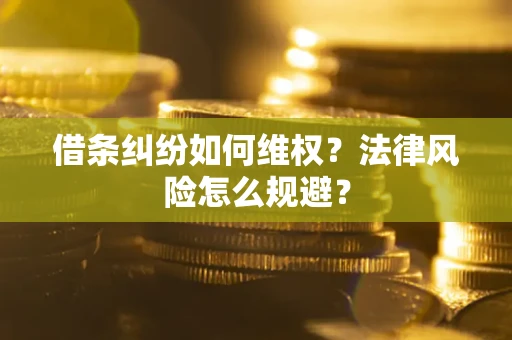 武汉借条纠纷如何维权？法律风险怎么规避？